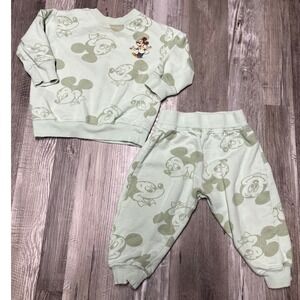 Disney Junior Mickey Mouse Sage Green Sweatshirt and Pants Set 12M 23P0270MM